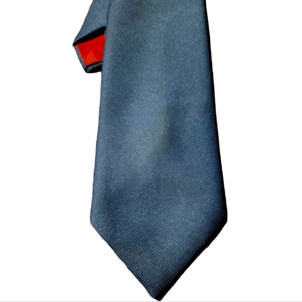 HOST PICK 🙂 Vtg Ketch 100% Polyester Solid Steel Blue Tie